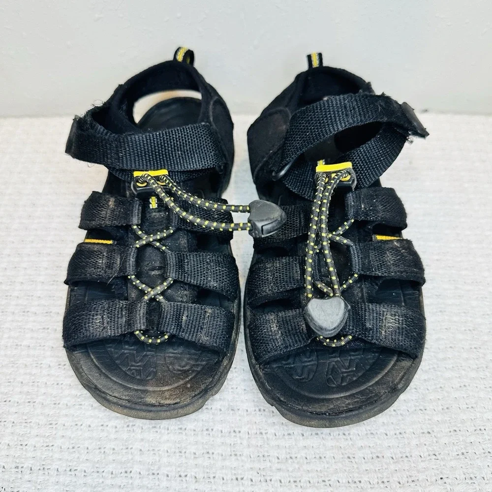 Keen Kids Newport H2 Sandals Waterproof Black Summer‎ Travel Hiking Fish -sz 2